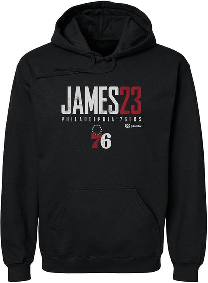 LeBron James Philadelphia 76ers Elite Men's Hoodie – Basketball Fan Pullover in Royal Blue, Black & Gray, Sizes S–3XL
