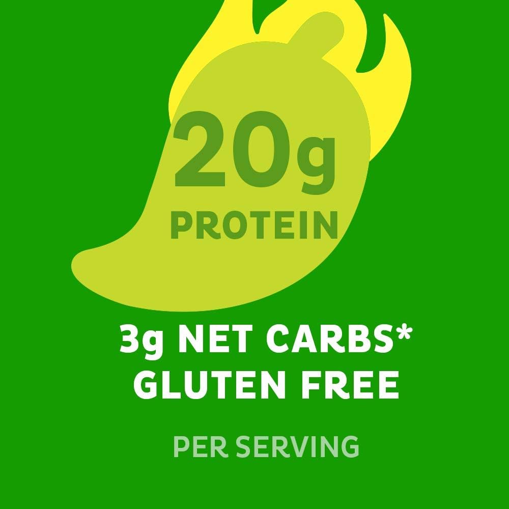 Chili Lime Tortilla-Style Protein Chips – 20g Protein, 3g Net Carbs, Gluten-Free (Pack of 12)