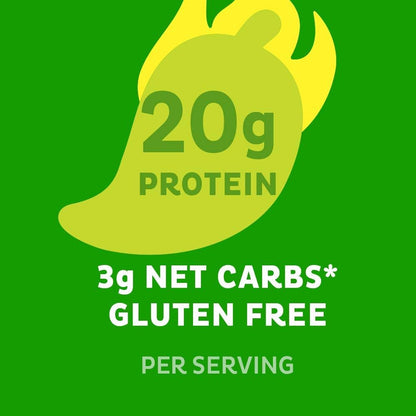 Chili Lime Tortilla-Style Protein Chips – 20g Protein, 3g Net Carbs, Gluten-Free (Pack of 12)