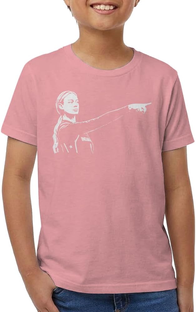 Sophie Cunningham Point God Youth T-Shirt – Kids Basketball Fan Graphic Tee, Light Pink, Large