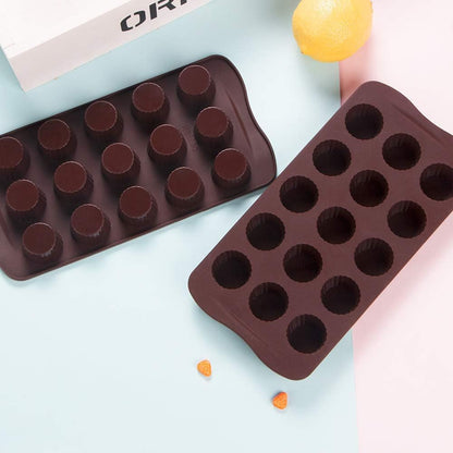 Silicone Chocolate Candy Molds – Peanut Butter Cup, Jello & Keto Fat Bomb Molds, Pack of 2