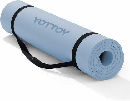 1/2-Inch Extra Thick Non-Slip Yoga Mat - Professional TPE with Carry Strap