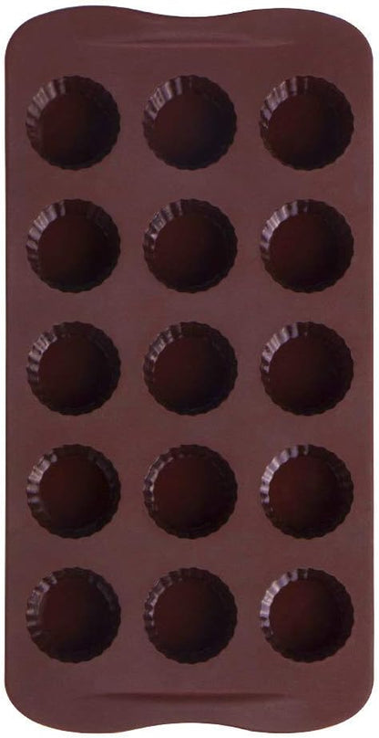 Silicone Chocolate Candy Molds – Peanut Butter Cup, Jello & Keto Fat Bomb Molds, Pack of 2