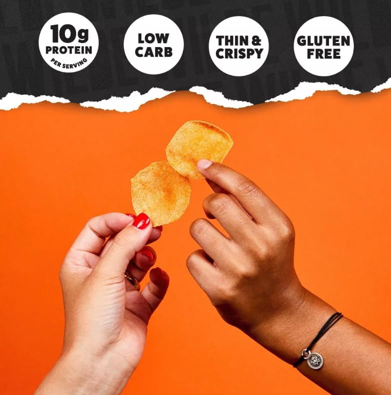 Protein Chips Variety Pack – High Protein, Low Carb Keto Snacks – Gluten-Free, Made with Real Ingredients – 1.34 oz Bags (Pack of 12)