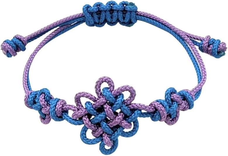 Demon Hunters Knot Bracelet – Blue Pink Adjustable Handmade Woven Cosplay Wristband Gift