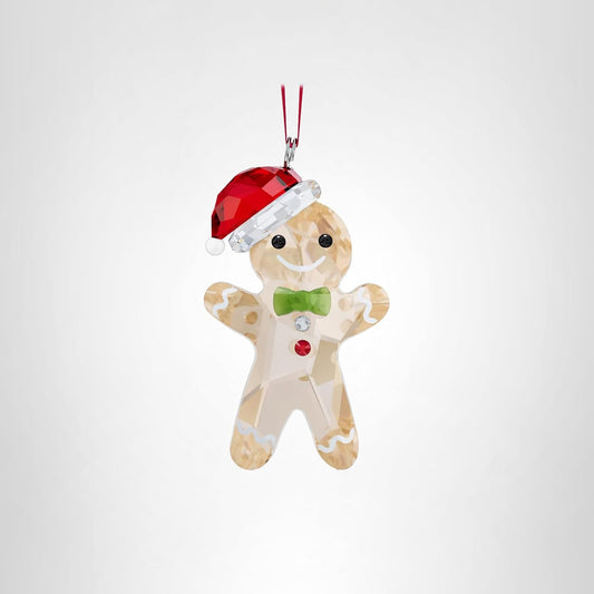 Gingerbread Hanging Ornament with Gold-Tone and Crystal Accents