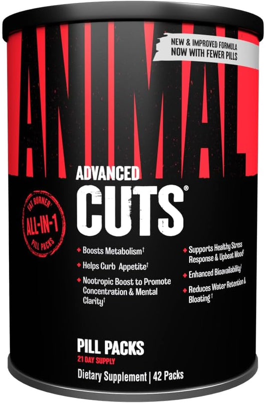 Animal Cuts Thermogenic Fat Burner – Metabolism, Energy & Appetite Support (42 Packs)
