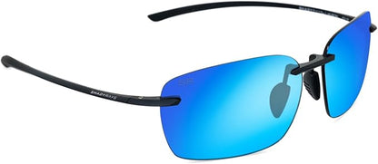 Huron Matte Black Polarized Sunglasses – Lightweight Frameless Men’s Eyewear