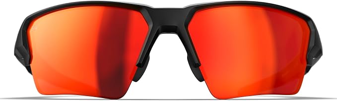 Black Infrared Talon Polarized Sport Sunglasses – Men's Semi-Rimless Athletic Performance Eyewear