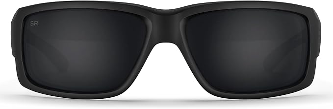 Capitan Men's Ultra-Durable Wraparound Polarized Sunglasses – Blackout Undercover Sport Eyewear