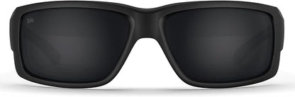 Capitan Men's Ultra-Durable Wraparound Polarized Sunglasses – Blackout Undercover Sport Eyewear