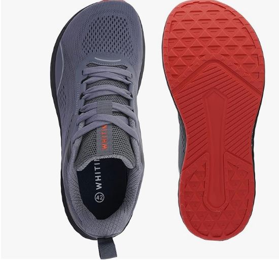 Men's Running Shoes: Zero Drop Design & Wide Toe Box for Ultimate Comfort, Gray