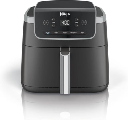 Air Fryer, 120 Volts, Nonstick Basket & Crisper Plate, Grey