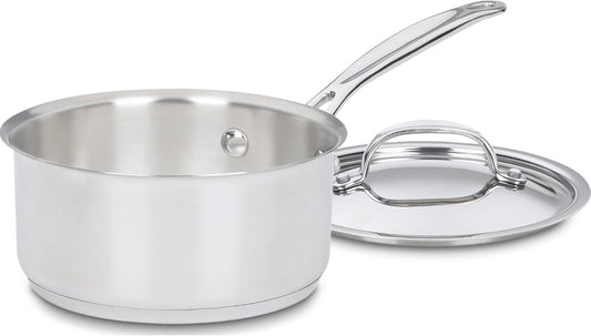 1.5-Quart Stainless Steel Saucepan with Cover – Chef’s Classic Collection