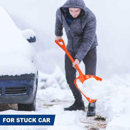 3-Piece Large Plastic Snow Shovel Set – Multicolor Heavy-Duty Scoop Shovels for Winter Snow Removal