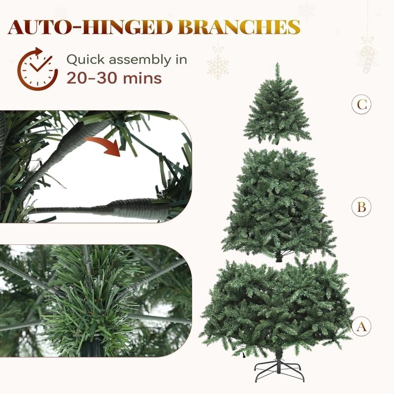 6ft Pre-Lit RGB Christmas Tree with Remote & Smart Control