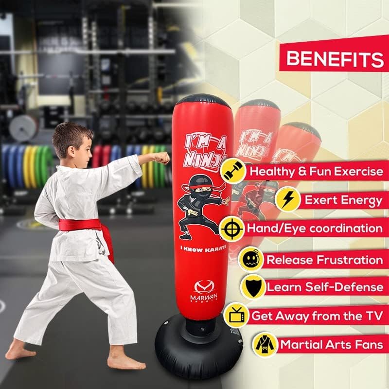 Kids Punching Bag Set Inflatable