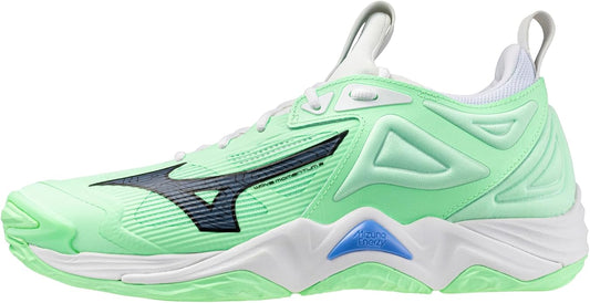 Unisex-Adult Wave Momentum 3 Volleyball Shoe, Neo Mint-White, Size 8.5 Wide Women/7 Men