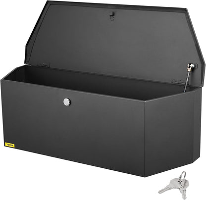 Heavy-Duty Steel Trailer Tongue Tool Box – 36" Lockable Storage Chest with Keys for Trailers, Trucks, RVs & Off-Road Vehicles