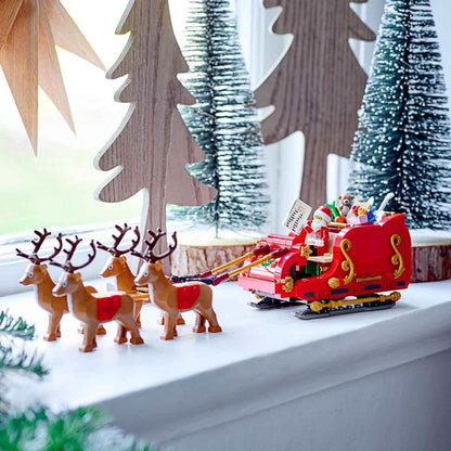 Santa's Sleigh Building Toy for Kids 9+ with Figurines