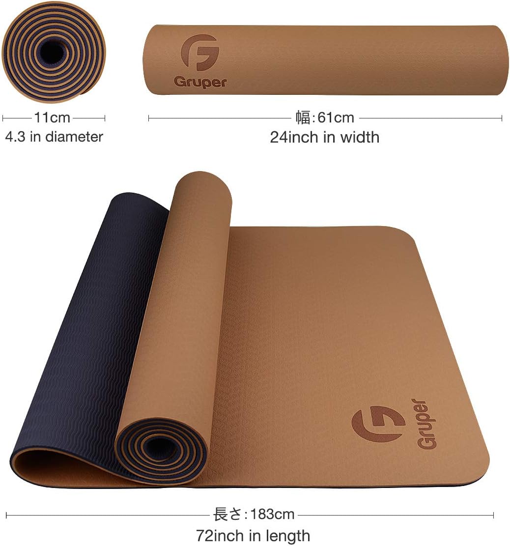 Non-Slip Fitness Yoga Mat: Eco-Friendly Design with Carrying Strap