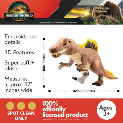 Jurassic World Rebirth Spinosaurus Cuddle Pillow – Official Super Soft Kids Plush Pillow