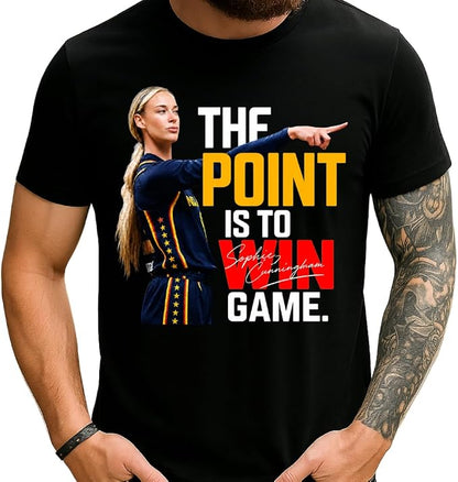 Sophie Cunningham Point God Pointing T-Shirt – Unisex Basketball Fan Tee, Black, Large