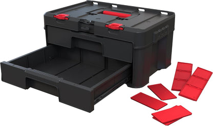 Stack-n-Roll Drawer Tool Box for Small Parts and Power Tool Accessories