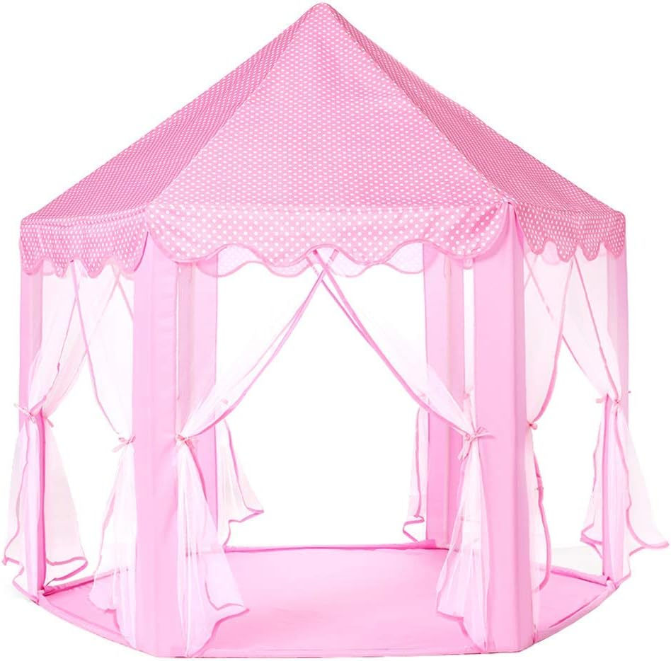 Princess Tent Girls Castle Play with Star Lights Toy