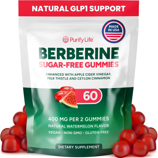 Support Supplement, Sugar-Free Berberine Complex Gummies with Ceylon Cinnamon, Milk Thistle, and ACV [AMPK Metabolic Activator] Berberine Supplement for Appetite Support | Diet Kits & Systems
