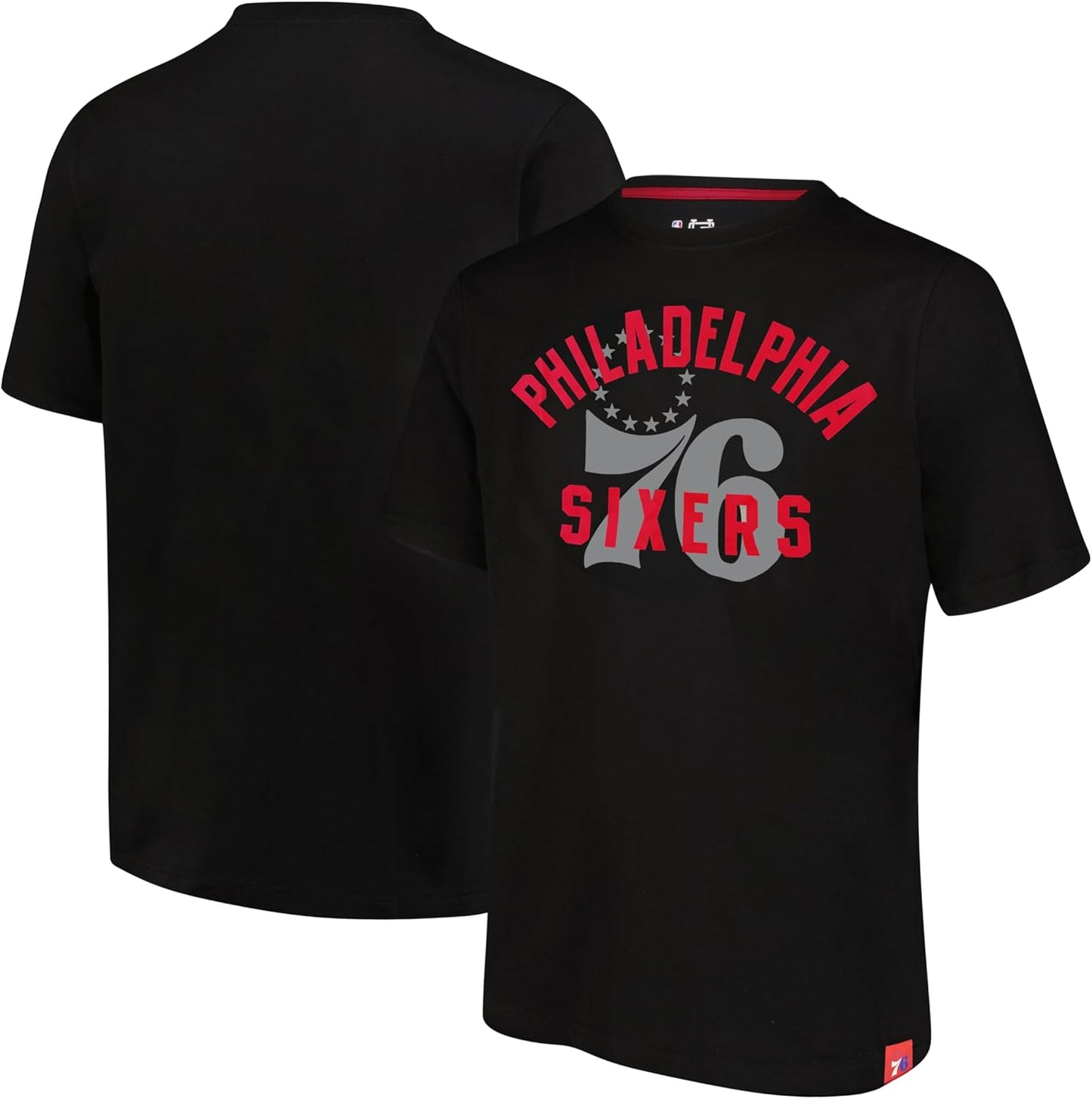 Philadelphia 76ers Official NBA Game Day T-Shirt – Super Soft Men's Fan Tee, Black, Large