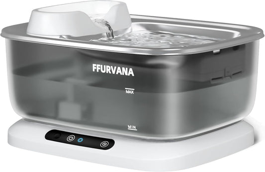 7L Smart Pet Fountain, 68-Day Battery, Quiet Design Dual Modes (Wireless & Wired) for Large Dogs and Multi-Pet Homes