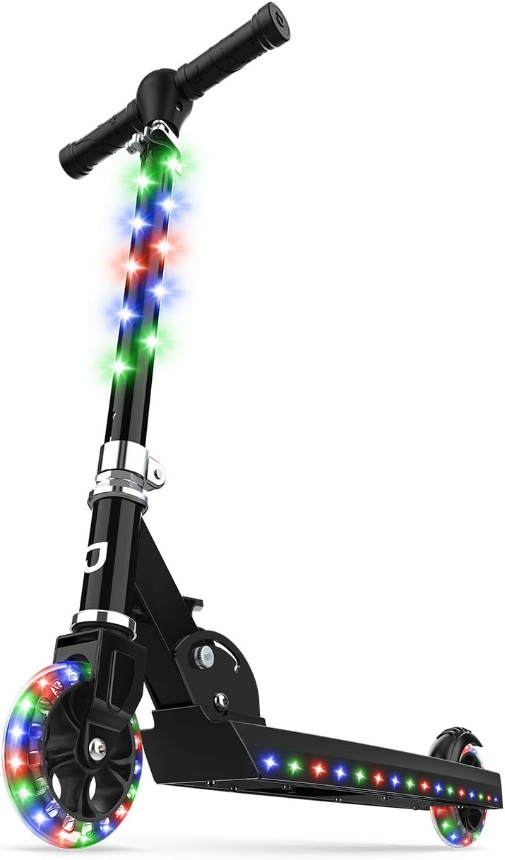Light-Up 2-Wheel Kick Scooter with Adjustable Handlebar for Ages 5+