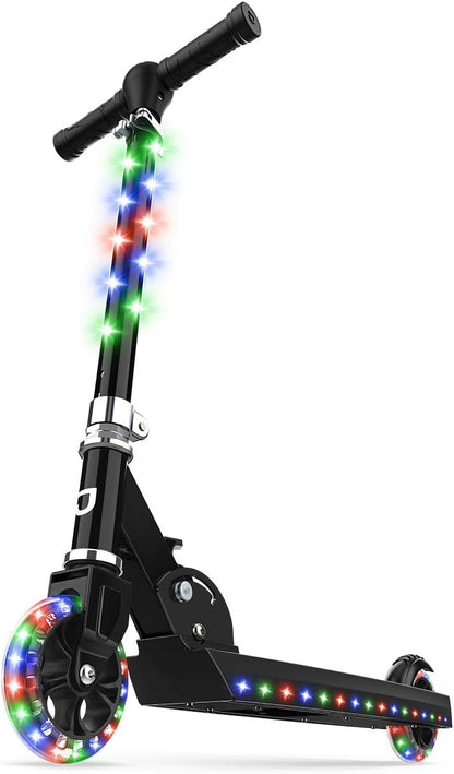 Light-Up 2-Wheel Kick Scooter with Adjustable Handlebar for Ages 5+