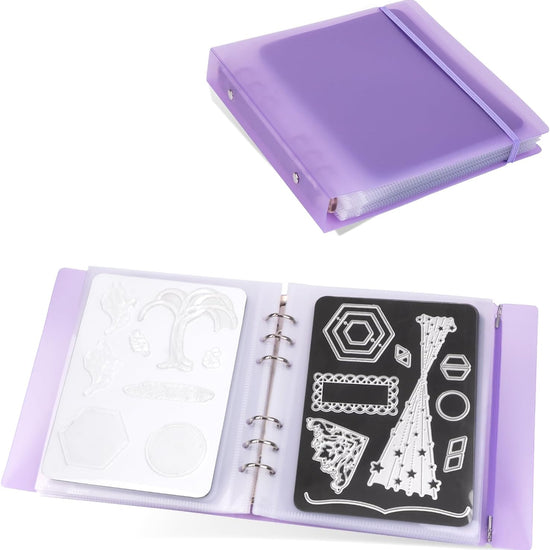 12 Magnetic Sheets for Die and Stamp Storage | Includes Binder Cover and Pockets for Card Making (0.8 mm Thickness)