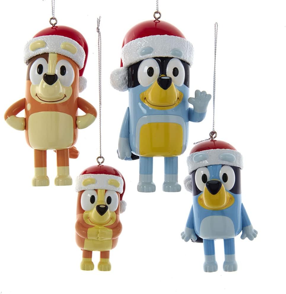 Bluey Family Ornaments Set - 4 Pieces