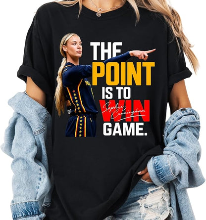 Sophie Cunningham Point God Pointing T-Shirt – Unisex Basketball Fan Tee, Black, Large