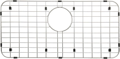 25-1/4" x 12-1/2" Sink Grid with Rear Drain and 1-1/2" Corner Radius