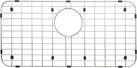 25-1/4" x 12-1/2" Sink Grid with Rear Drain and 1-1/2" Corner Radius