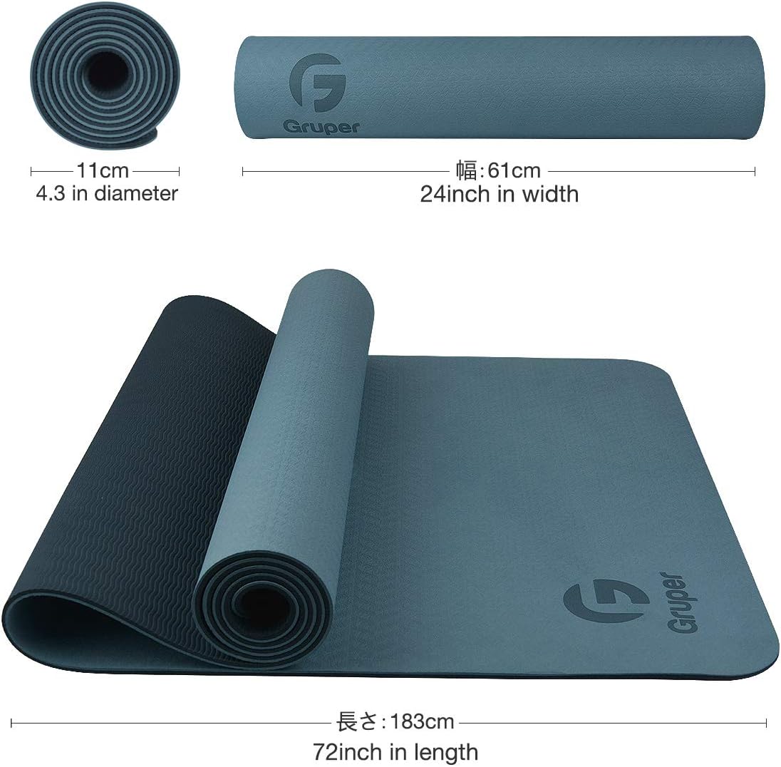 Non-Slip Fitness Yoga Mat: Eco-Friendly Design with Carrying Strap