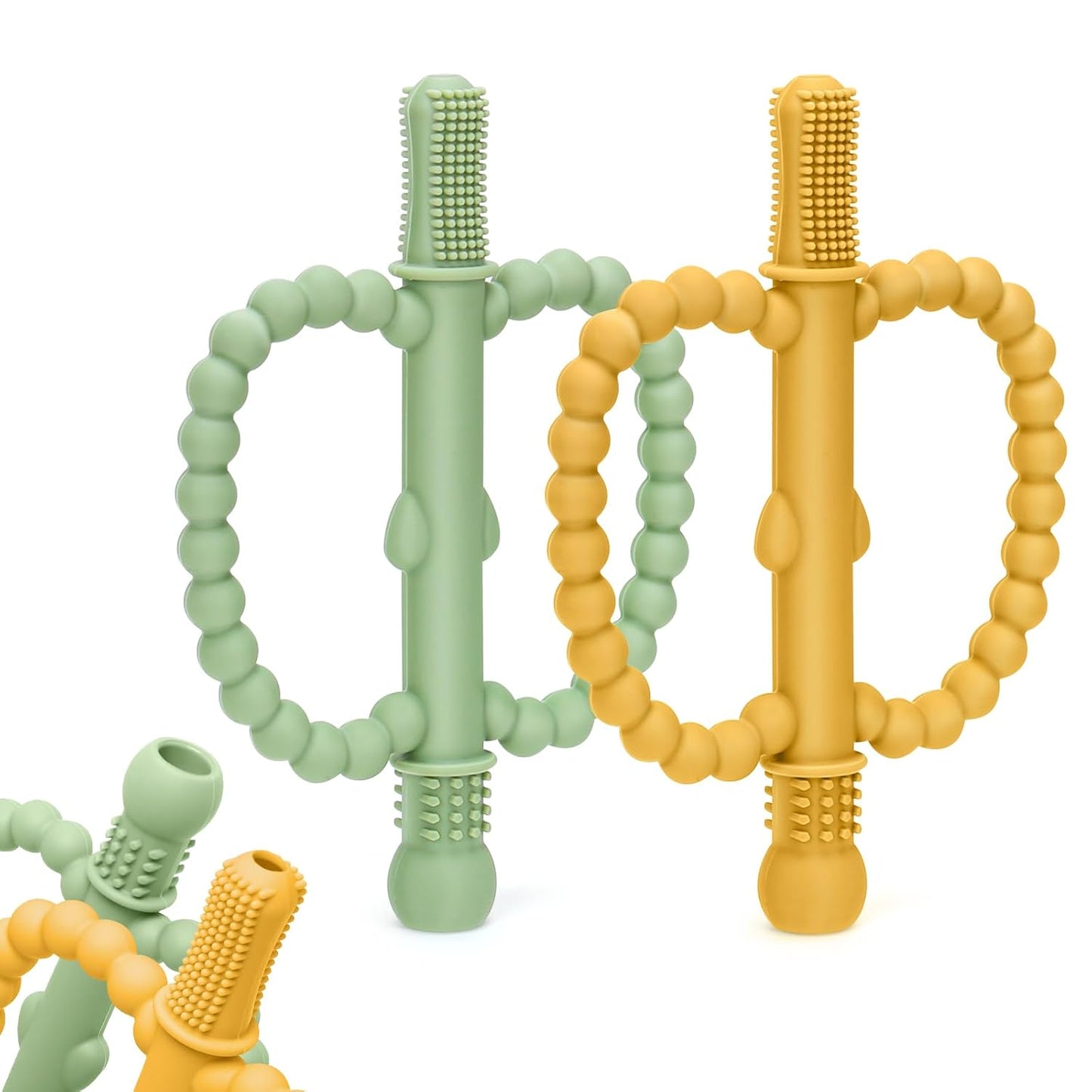 Baby Silicone Teething Tubes – Anti-Choking Chew Straw Sensory Teethers (0–36 Months)