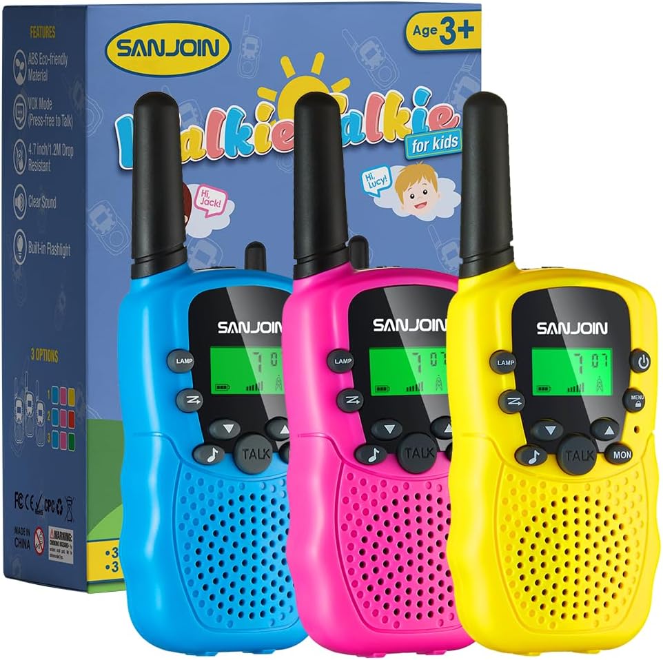Kids Walkie Talkies – 3-Mile Range Two-Way Radios for Outdoor Play (Ages 3–9)