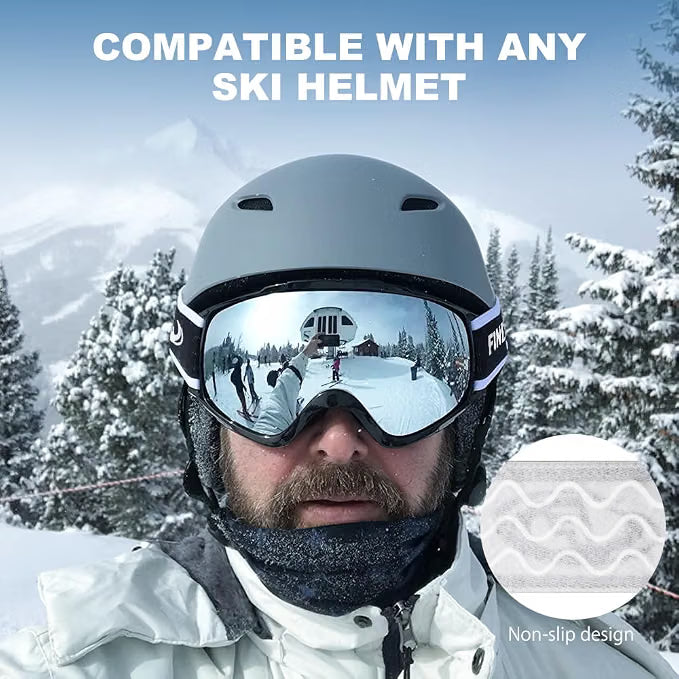 OTG Ski & Snowboard Goggles – Over-the-Glasses Snow Goggles for Men, Women & Youth with 100% UV Protection