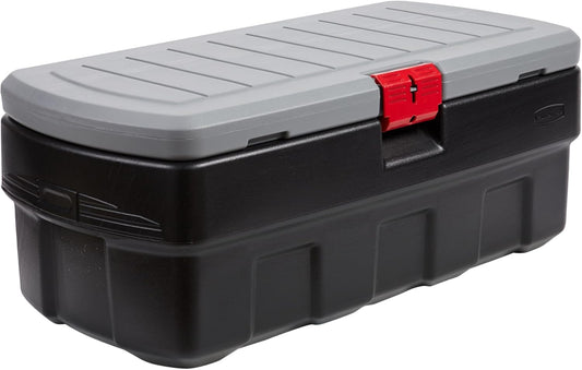 48-Gallon Black Action Packer Lockable Storage Box - Indoor/Outdoor Container