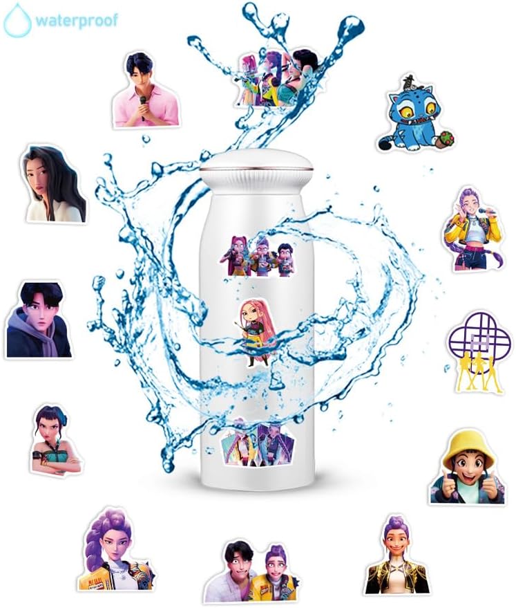 Demon Hunters Stickers (60 Pack) – Waterproof Vinyl Kpop Stickers for Water Bottle, Laptop & Phone