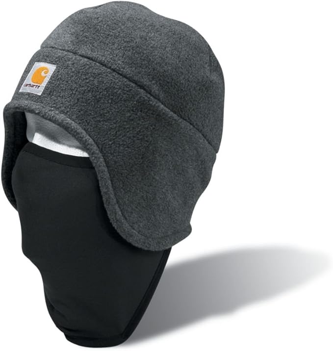 Carhartt Men’s Fleece 2-in-1 Headwear – Pull-Down Face Mask with Moisture-Wicking Backing