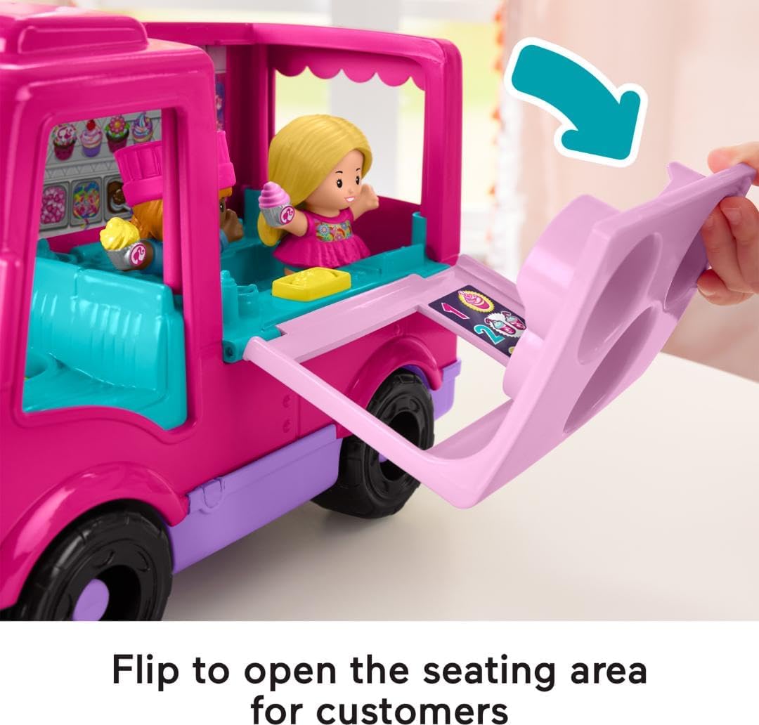 Little People Barbie Cupcake Truck – Musical Toddler Playset with 9 Pieces (18+ Months)