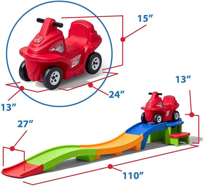 Kids Up & Down Roller Coaster – Ride-On Car Track Playset for Toddlers (50 lb Max)