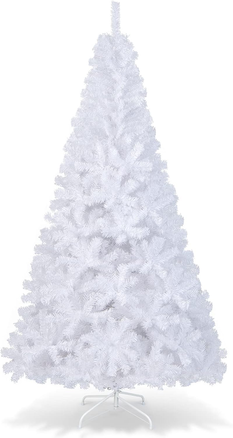 7ft Artificial PVC Christmas Tree with Stand - White