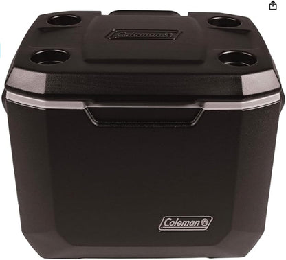 50qt Wheeled Cooler – Keeps Ice for 5 Days, Portable Rolling Chiller